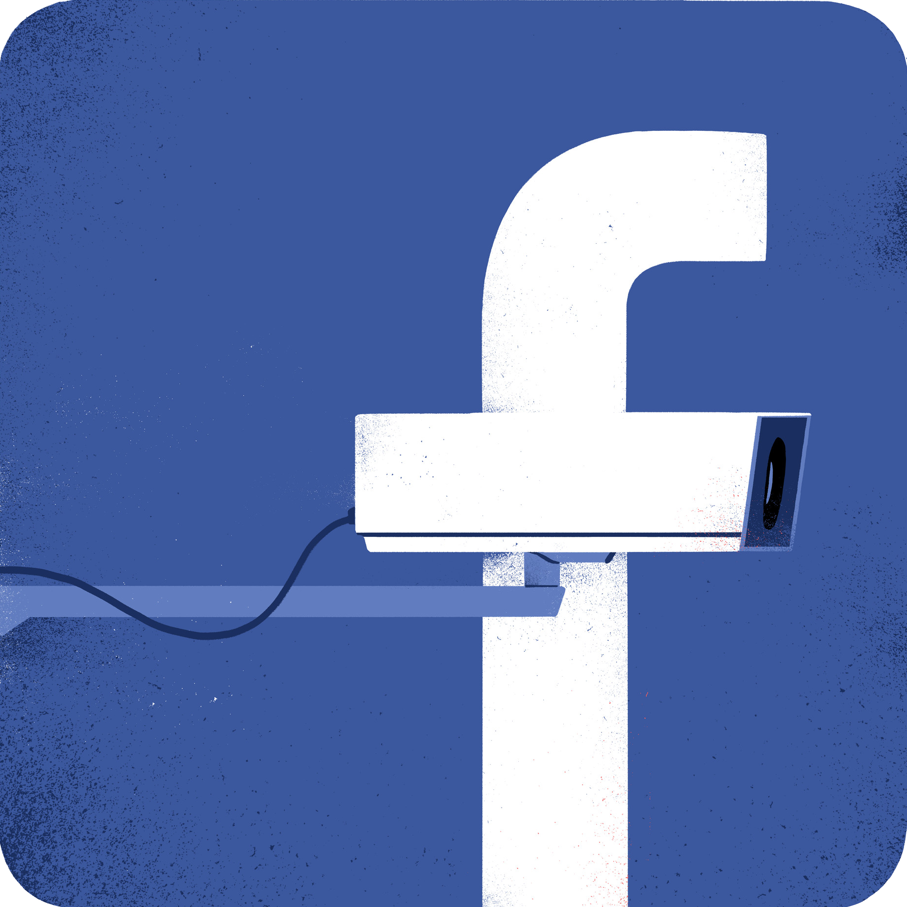 Facebook logo made to look like a security camera
